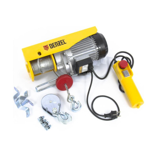 Тельфер электрический DENZEL TF-800 (0,8т, 1300 Вт, высота 12 м, 8 м/мин) (52014)