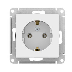 Розетка 2P+Е AtlasDesign белый SchE ATN000143