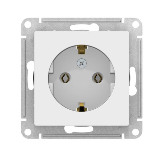 Розетка 2P+Е AtlasDesign белый SchE ATN000143