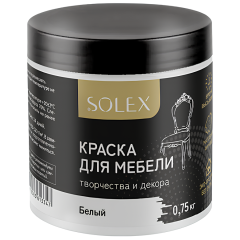 Краска SOLEX для мебели Белый 0,75кг
