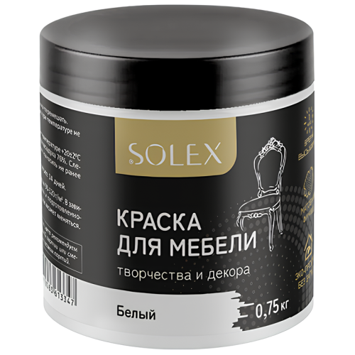 Краска SOLEX для мебели Белый 0,75кг