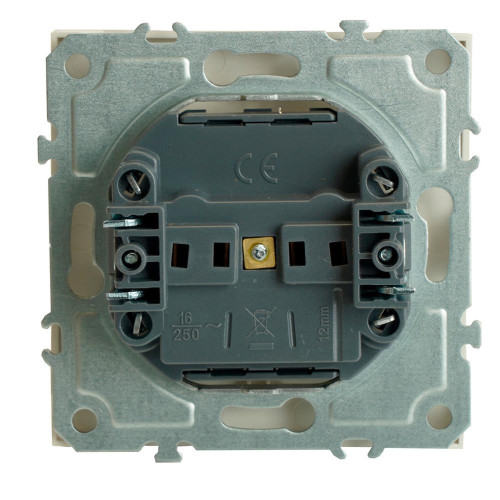 Розетка 2P ЭМИЛИ шторки белый RST16-5109-01