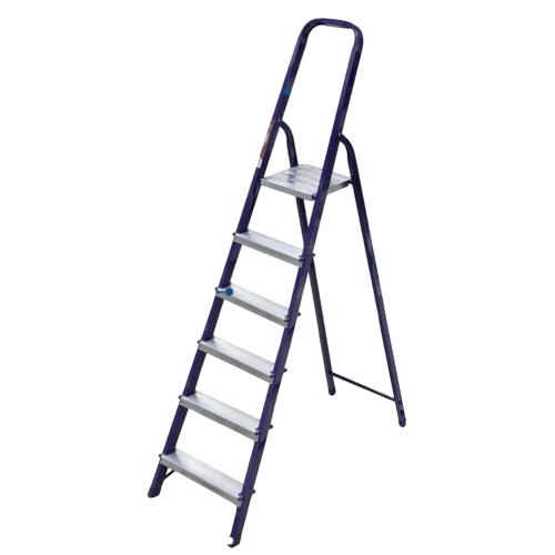 Стремянка АЛЮМЕТ (М8406) сталь 6 ступ., профиль 40х20