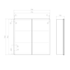 Шкаф с зеркалом VIGO 80 