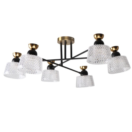 Светильник ЭкономСвет 13193/6BRS BK WT