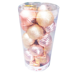 Шары новогодние набор 24шт, ассорти, Арт 36 (8\3258)