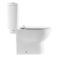 Унитаз-компакт EVA GOLD A080 тонкое сиденье ДП, безободковый !!! Брак