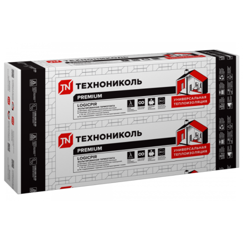 Утеплитель ПИР экструд. LOGICPIR Ф/Ф 1190х590х50-L (5шт, 3,5105м2)
