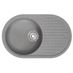 Мойка комп. MIXLINE ML-GM16 460х730x180мм, овальная, графит (342), сифон