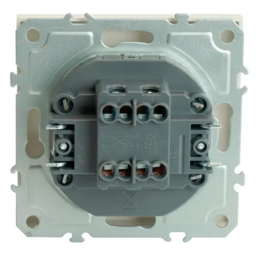 Переключатель 1-кл ЭМИЛИ перекрестный белый RSW10-5110-01