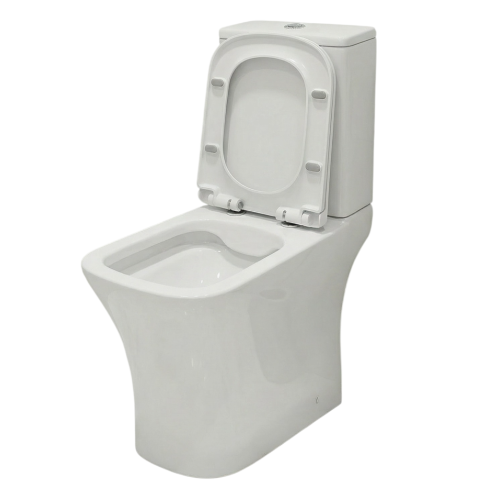 Унитаз-компакт EVA GOLD EG314 тонкое сиденье ДП, безободковый, гориз. вып.