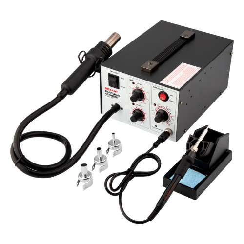 Паяльная станция (паяльник + термофен) 150-500град.C (R852) Rexant 12-0723