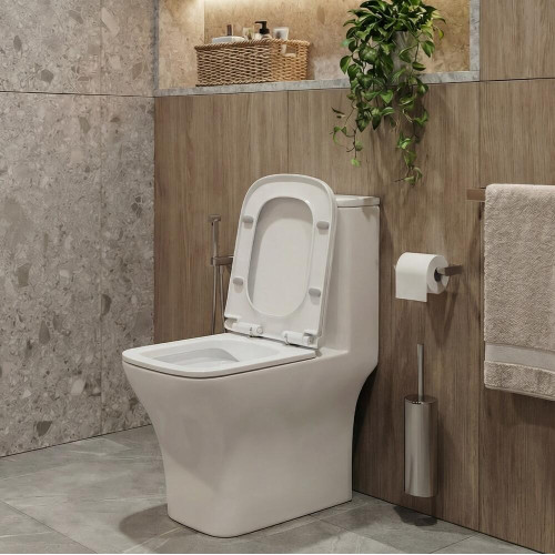 Унитаз-монолит EVA GOLD EG405 безободковый, тонкое сиденье ПП