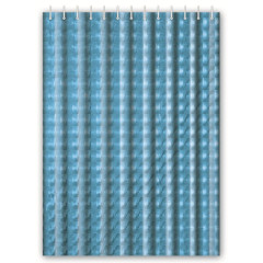 Шторка для ванной FRAP F8752 180x200cм 3D голубой