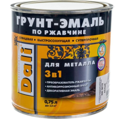 Грунт-эмаль DALI по ржавчине 3 в 1 гладкая RAL 9010 белая 0,75 л