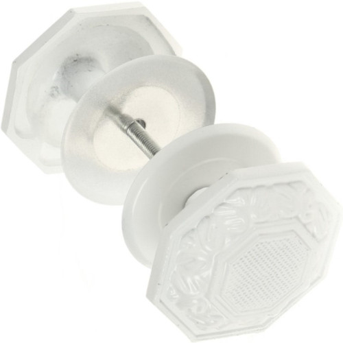 Ручка-кнопка РД-1-ПП двойн. белая г.Могилев (00419)