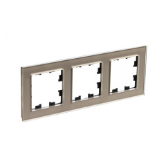 Рамка 3-пост AtlasDesign Nature стекло шампань. SchE ATN320503