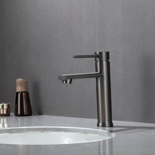 Смеситель для умывальника FRAP F10899-29, высокий, оружейная сталь