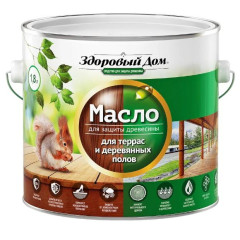 Масло Здоровый Дом для террас и деревянных полов  венге 1,8л