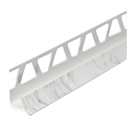 Раскладка под плитку 7-8мм внутр. 2,5м Мрамор белый (25шт)