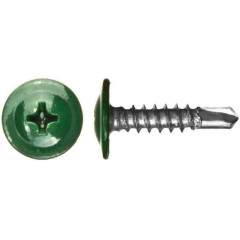 Саморез прессшайба сверло 4,2х25 (6005) зелен.