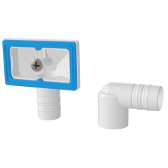 Перелив для евросифона квадратный ZEGOR Е700-6