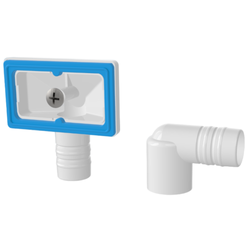 Перелив для евросифона квадратный ZEGOR Е700-6