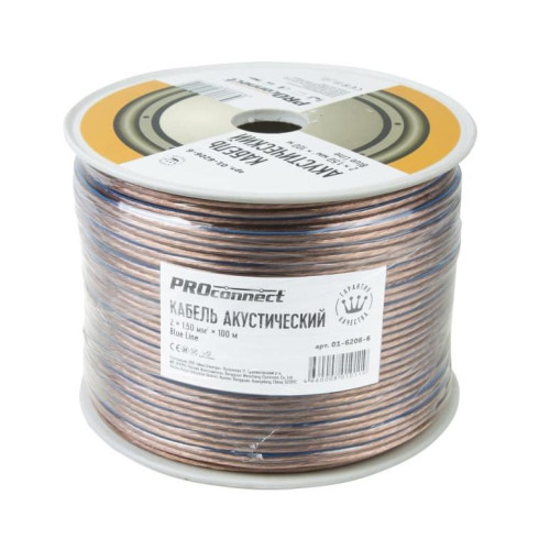 Кабель акустический 2х1.50мм (01-6206-6) PROCONNECT 100м BLUELINE