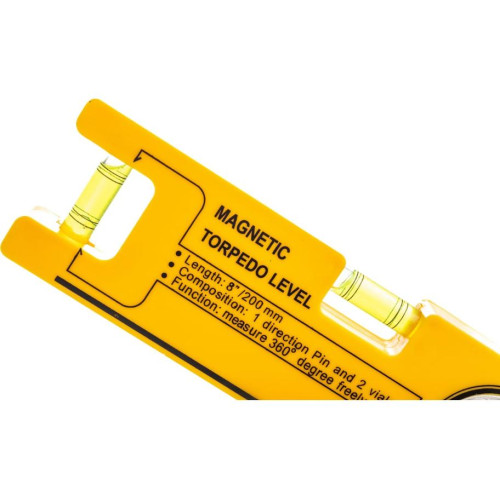 Уровень FIT Мини пластиковый с угломером 200 мм (18603)