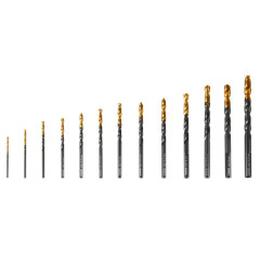 Набор сверл по металлу Denzel 1,5-6,5 мм HSS-Tin 13 шт (72318)
