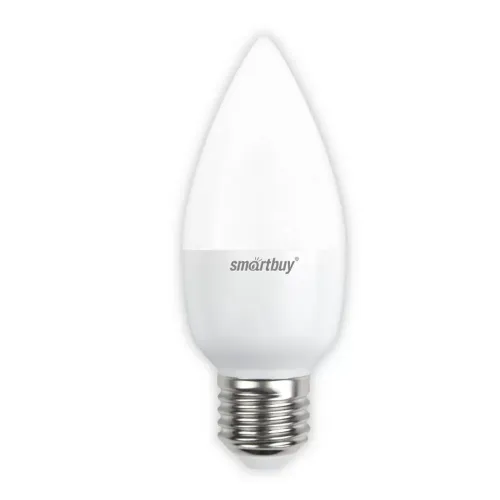 Лампа E27 светодиод.7Вт 4000К SMARTBUY С37 свеча (560Lm)