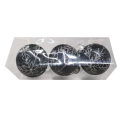 Шары новогодние набор 3шт 8см 