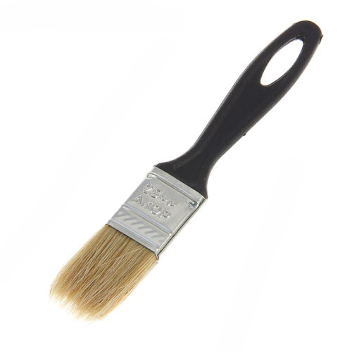 Кисть АКОР флейцевая Стандарт 25мм пласт. ручка, натуральная щетина (11006025)