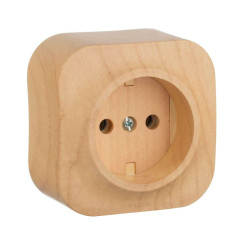 Розетка О/У 2P QUTEO дерево 782270