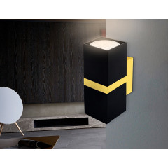 Светильник настенный AMBRELLA FW246/2 GU10*2 черный/золото