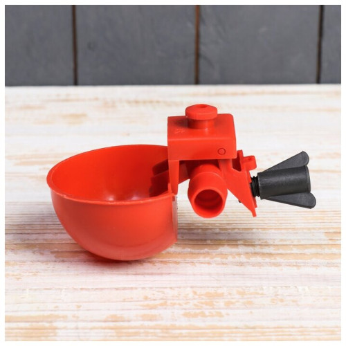 Поилка чашечная для домашней птицы, под трубку 13,5 мм, Greengo