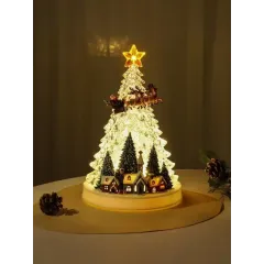 Фигурка декоративная Ёлка кристалл 21х21х31,5см (свет и музыка) Y4-9364 (502813)