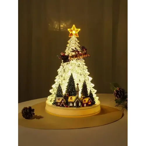 Фигурка декоративная Ёлка кристалл 21х21х31,5см (свет и музыка) Y4-9364 (502813)