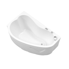 Ванна акриловая BELLSAN Дарина 165х110х62см левая на раме, экран, сифон (*30)