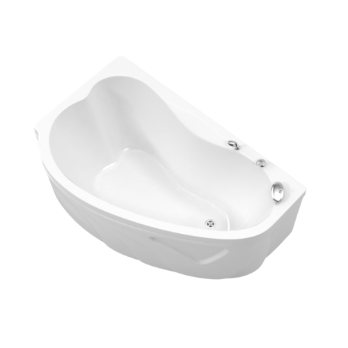 Ванна акриловая BELLSAN Дарина 165х110х62см левая на раме, экран, сифон (*30)