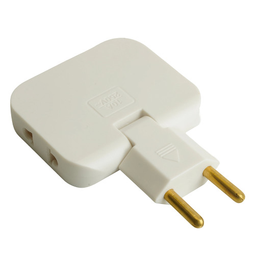 Разветвитель сетевой (тройной) плоский поворотный 10А 250B STEKKER белый ADP10-23-21 50067