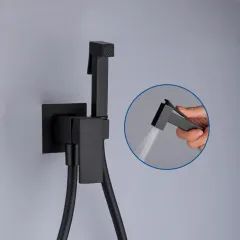 Душ гигиенический FRAP F7506-6 со смесителем, чёрный