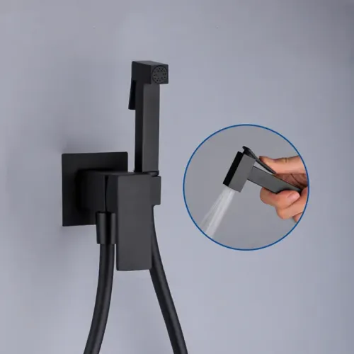 Душ гигиенический FRAP F7506-6 со смесителем, чёрный