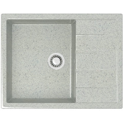 Мойка комп. глянц. MARRBAXX прямоугольная Катрин Z151/Q10 645х505х218мм, светло серая, сифон