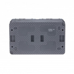 Розетка О/У 2-ая 2P+Е AtlasDesign Profi54 16А IP54 250В с заземл. защ. шторки антрацит SchE ATN544026