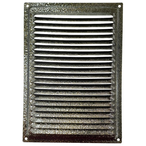 Решетка металлическая с сеткой 170*240ВР бронза