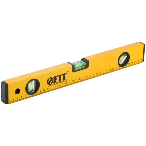 Уровень FIT желтый фрезерованная грань 400 мм (18131)
