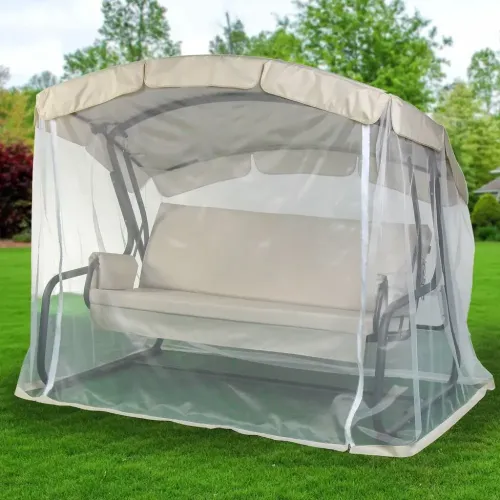 Качели садовые 3-х местные 170х53х165 см, 300 кг, Генуя, антрацит А45А.Т025 (500395)