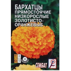 Семена Цветы Бархатцы золотисто-оранжевый (4662875)