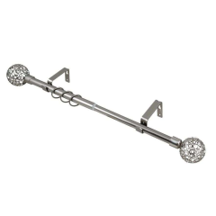 Карниз Ле-Гранд кованный 1,6-3,0м (1ряд) D16/19 серебро мат.,ажур (5)